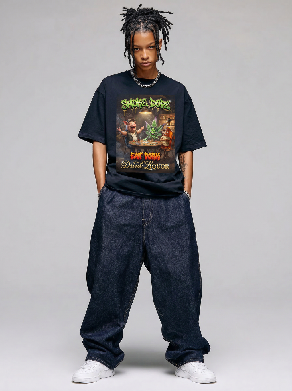 Smoke Dope, Eat Pork, Drink Liquor T-shirt