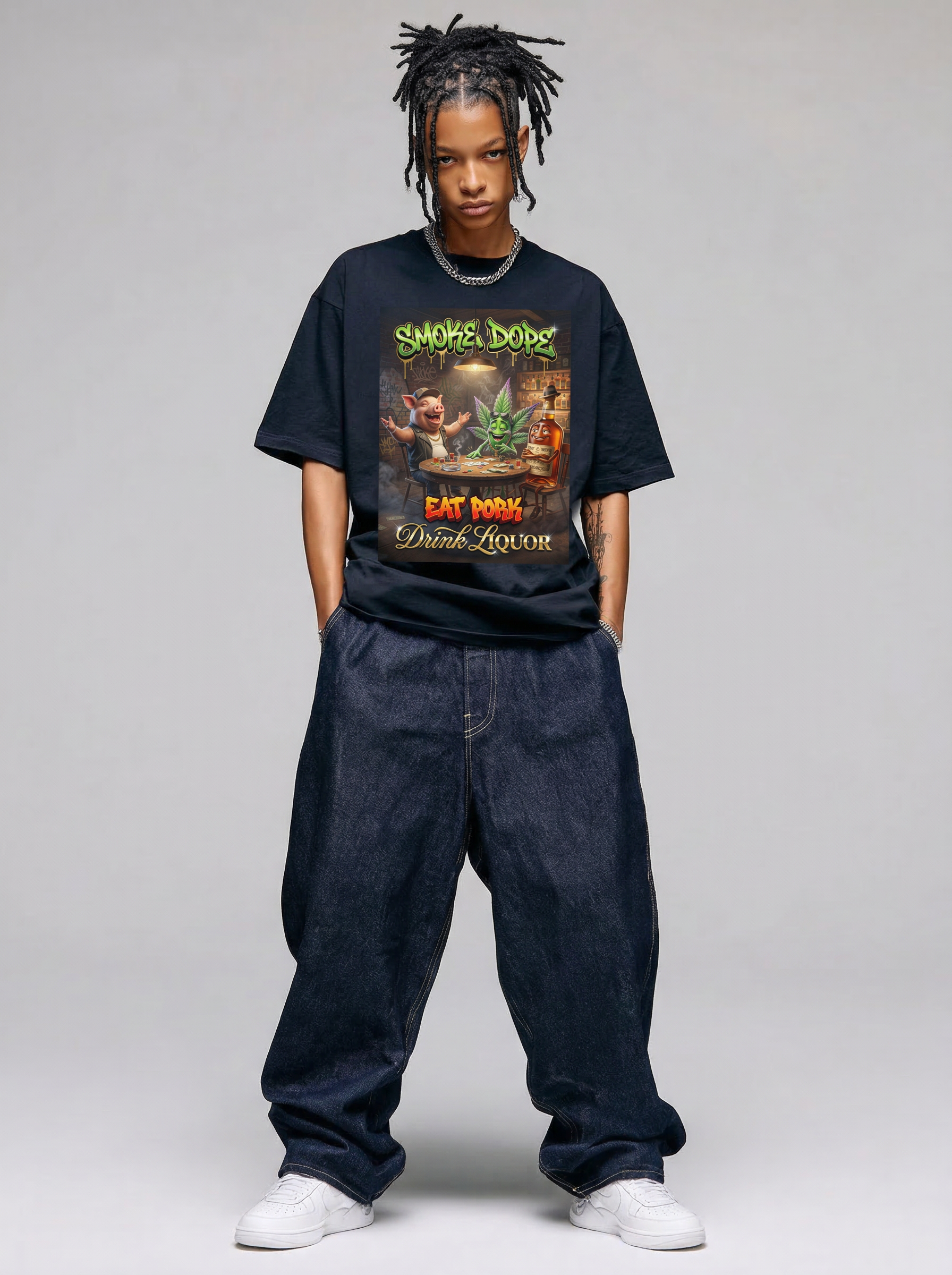 Smoke Dope, Eat Pork, Drink Liquor T-shirt